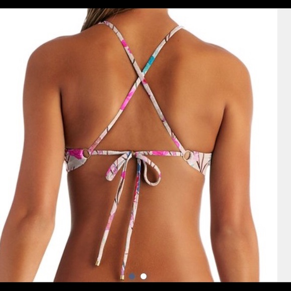 Vitamin A Cozumel high neck bikini top sugar beach - Picture 4 of 5